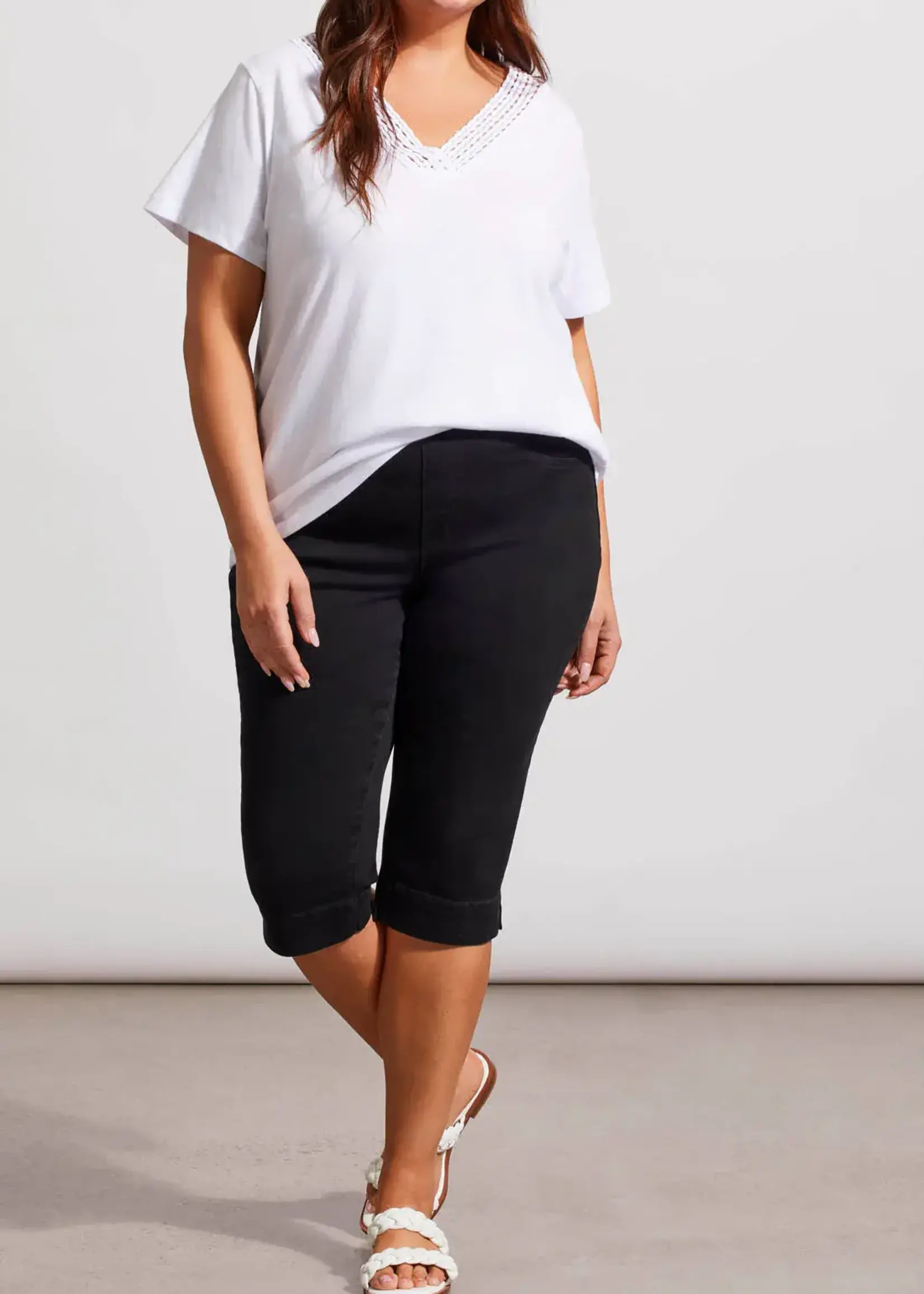 Tribal Fancy crochet v-neck t-shirt