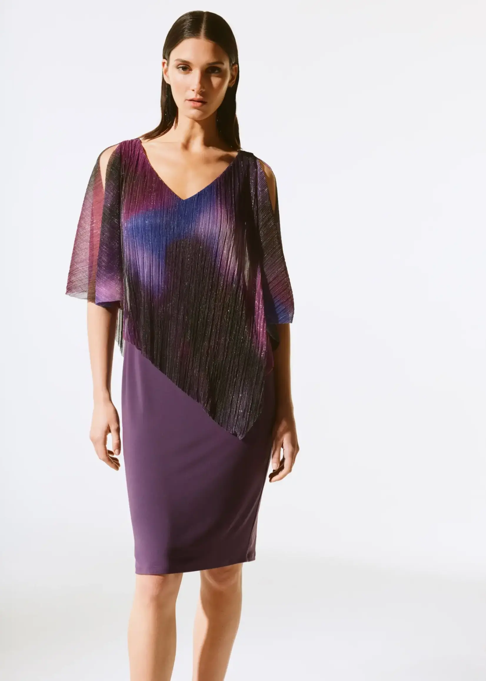 Joseph Ribkoff Absrtact overlay pencil dress