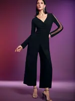 Joseph Ribkoff Wrap net jumpsuit
