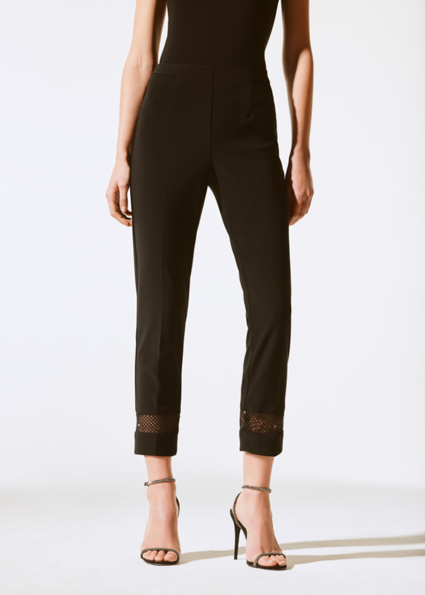 Joseph Ribkoff Mesh rhinestone hem detail pant
