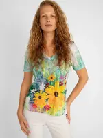 Alison Sheri Floral burnout t-shirt