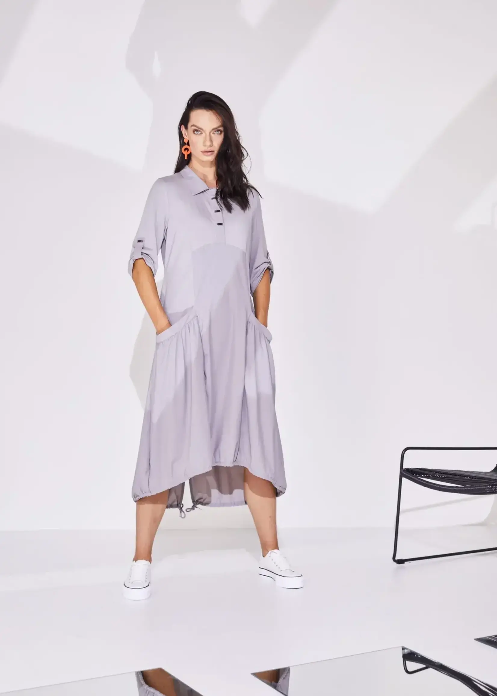 NAYA Jersey mix drawstring dress