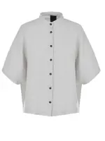 Lotus Eaters Drop shoulder linen top