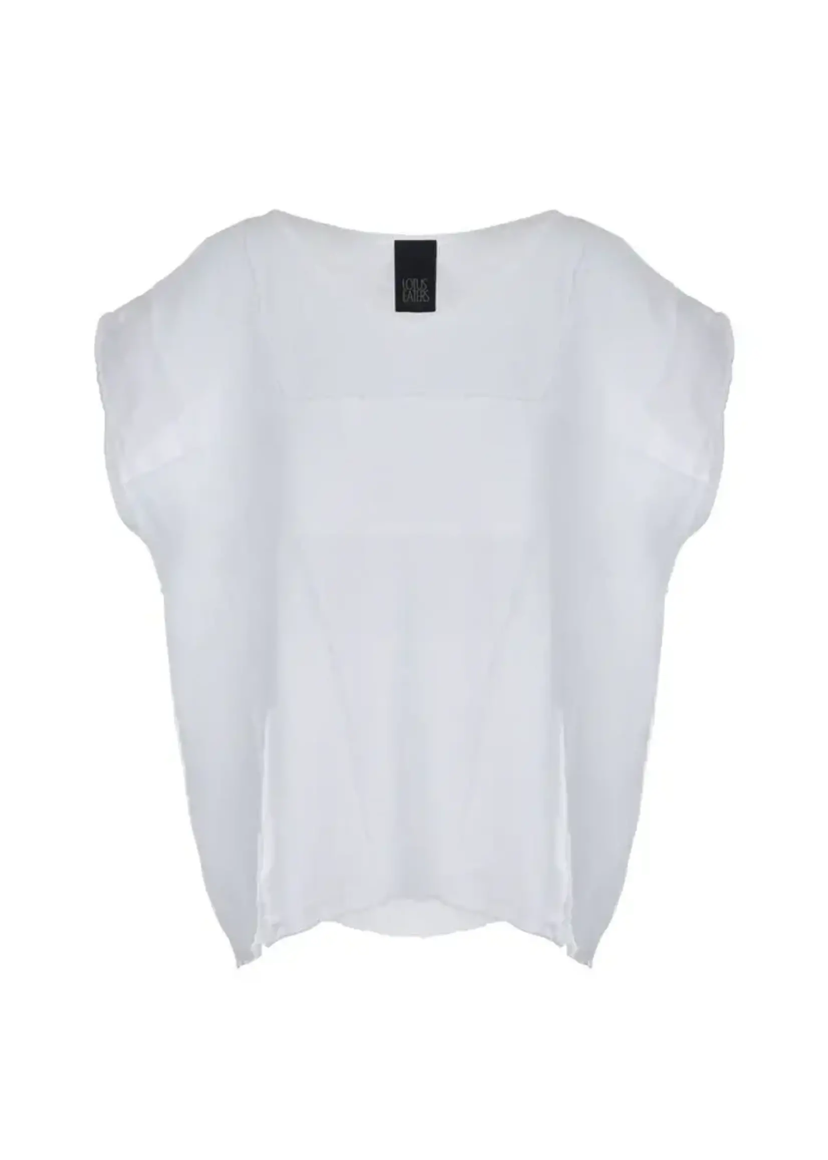 Lotus Eaters Textured linen t-shirt