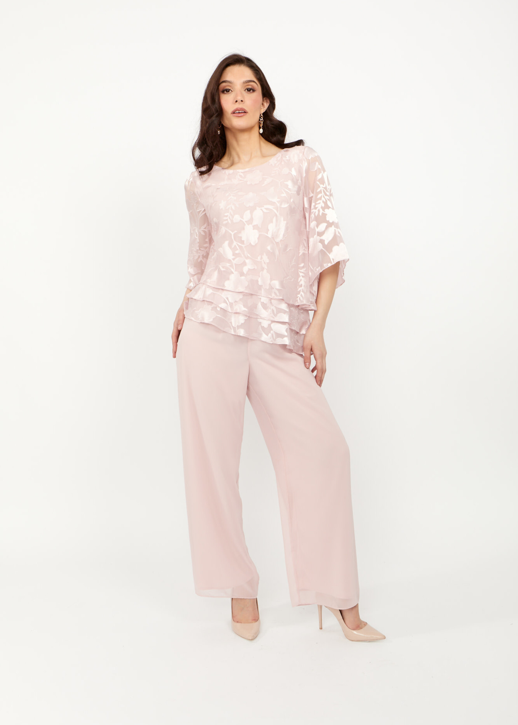 Alex evening Straight leg chiffon pant