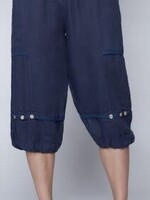 Carre Noir Balloon hem linen capri