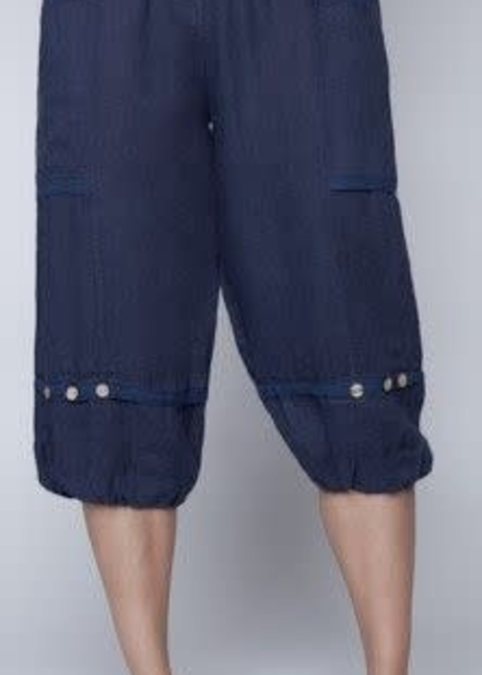 Carre Noir Balloon hem linen capri