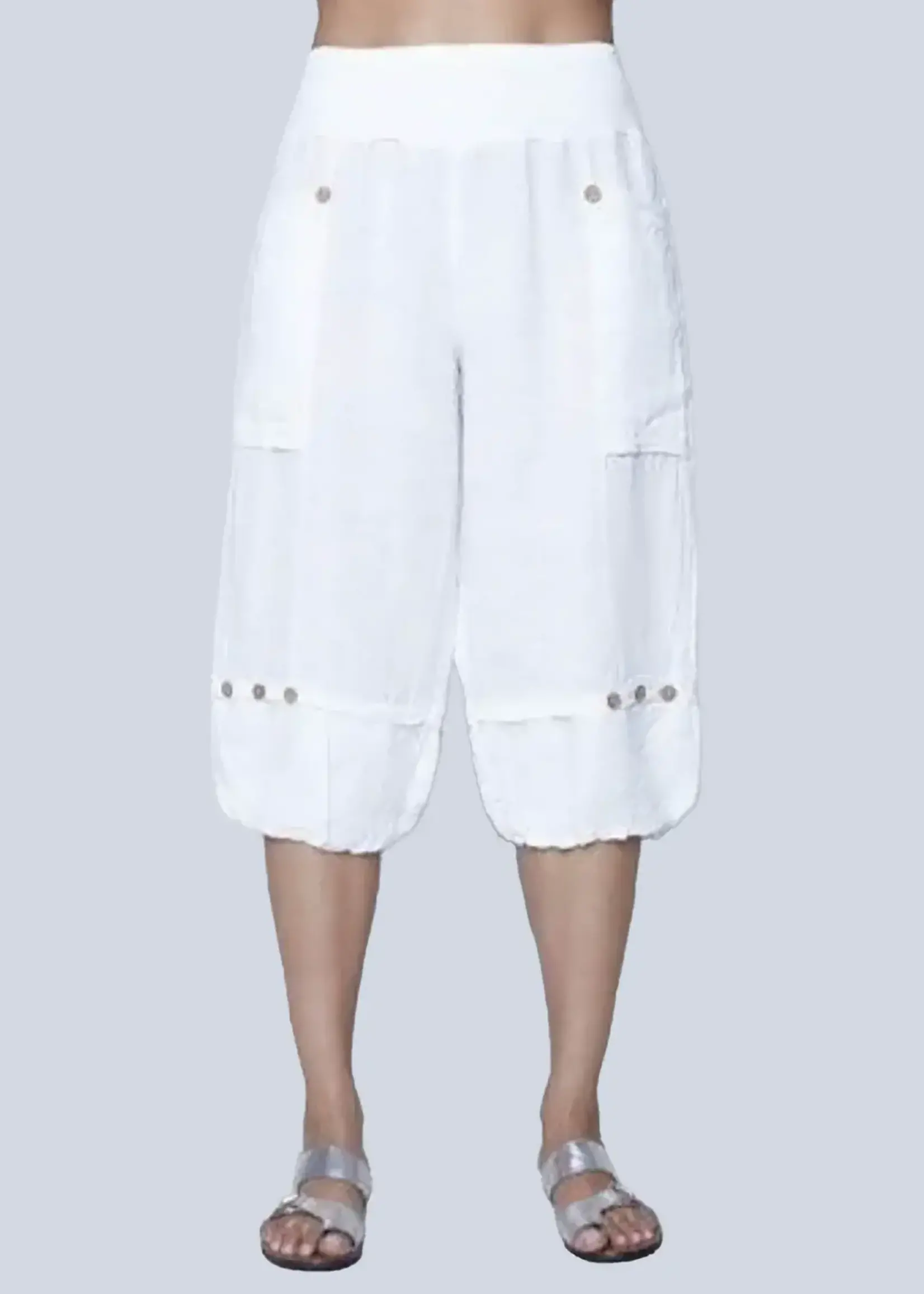 Carre Noir Balloon hem linen capri