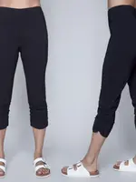 Carre Noir Ruched hem capri