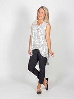 Pure Essence High-low polka dot sleeveless top