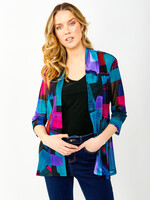 Frank Lyman 2pc Abstract print throw- over w/ tank