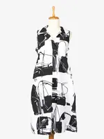 Luukaa Printed poplin dress