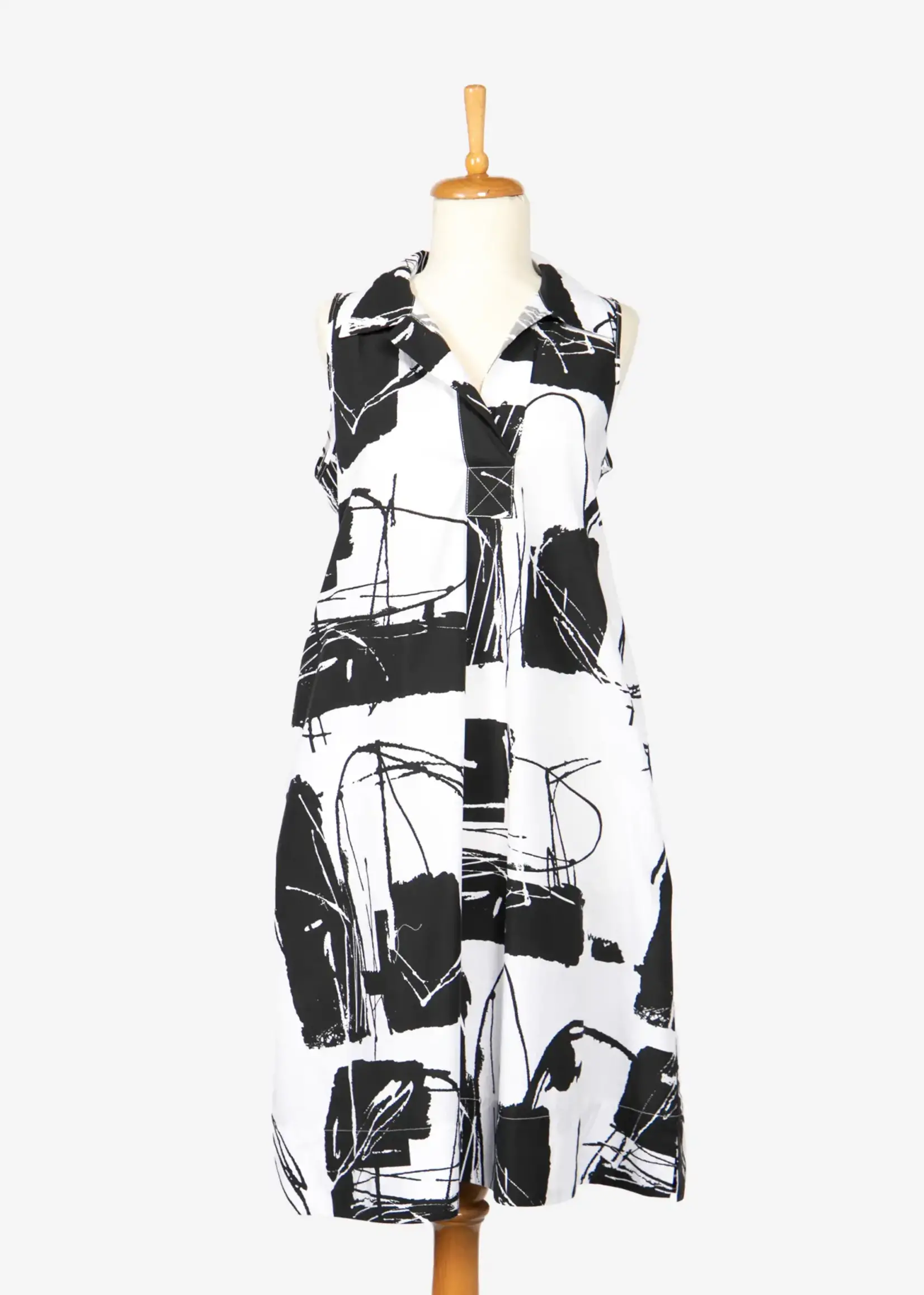 Luukaa Printed poplin dress