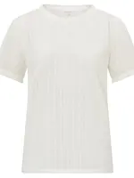 YaYa Women Cotton tee w/ fringe hem