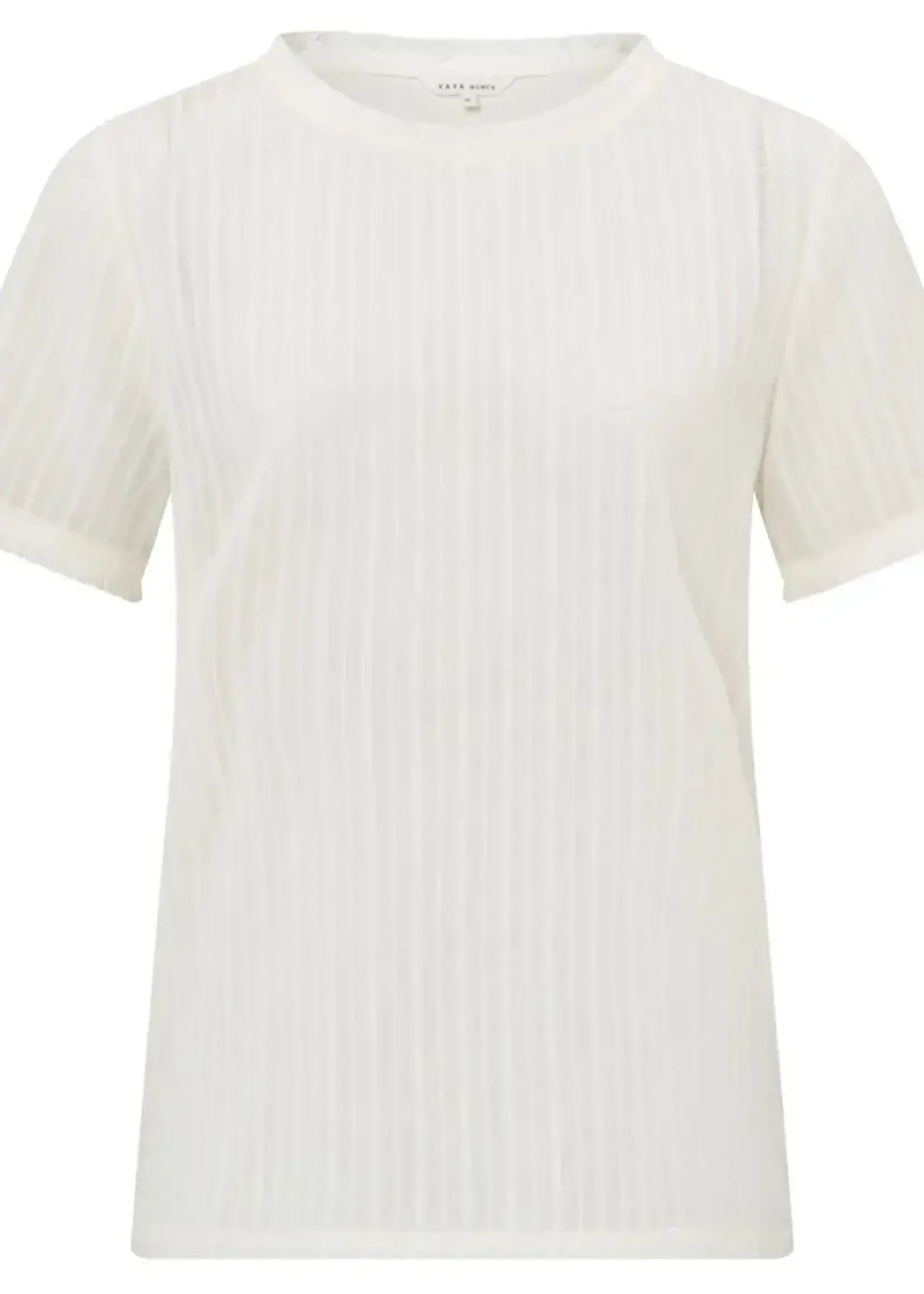 YaYa Women Cotton tee w/ fringe hem