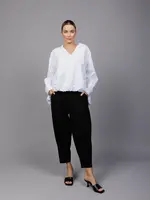 Palo Tricot Hi- low blouson blouse