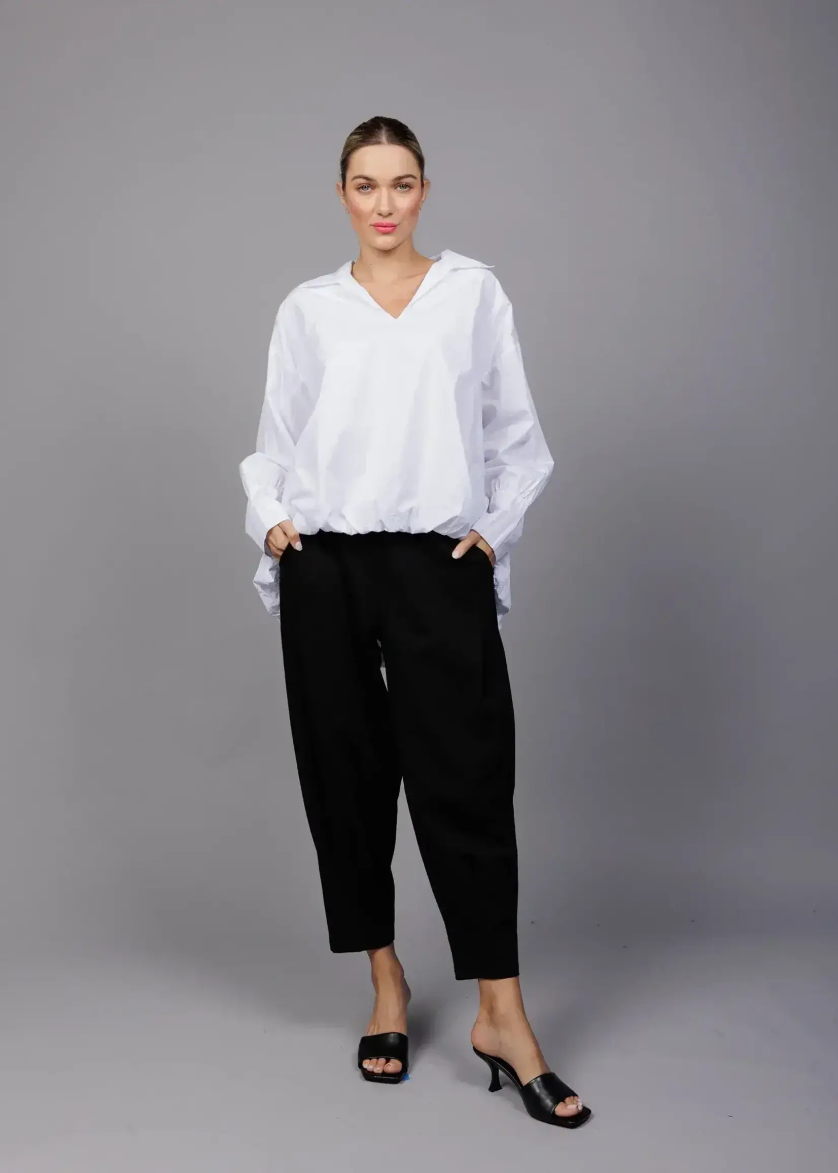 Palo Tricot Hi- low blouson blouse