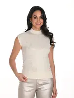 Frank Lyman Embellished front knit sleeveless top