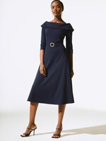 Joseph Ribkoff Belted boat neck midi (Chauntle's beauty)