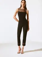 Joseph Ribkoff Mesh rhinestone sleeveless top