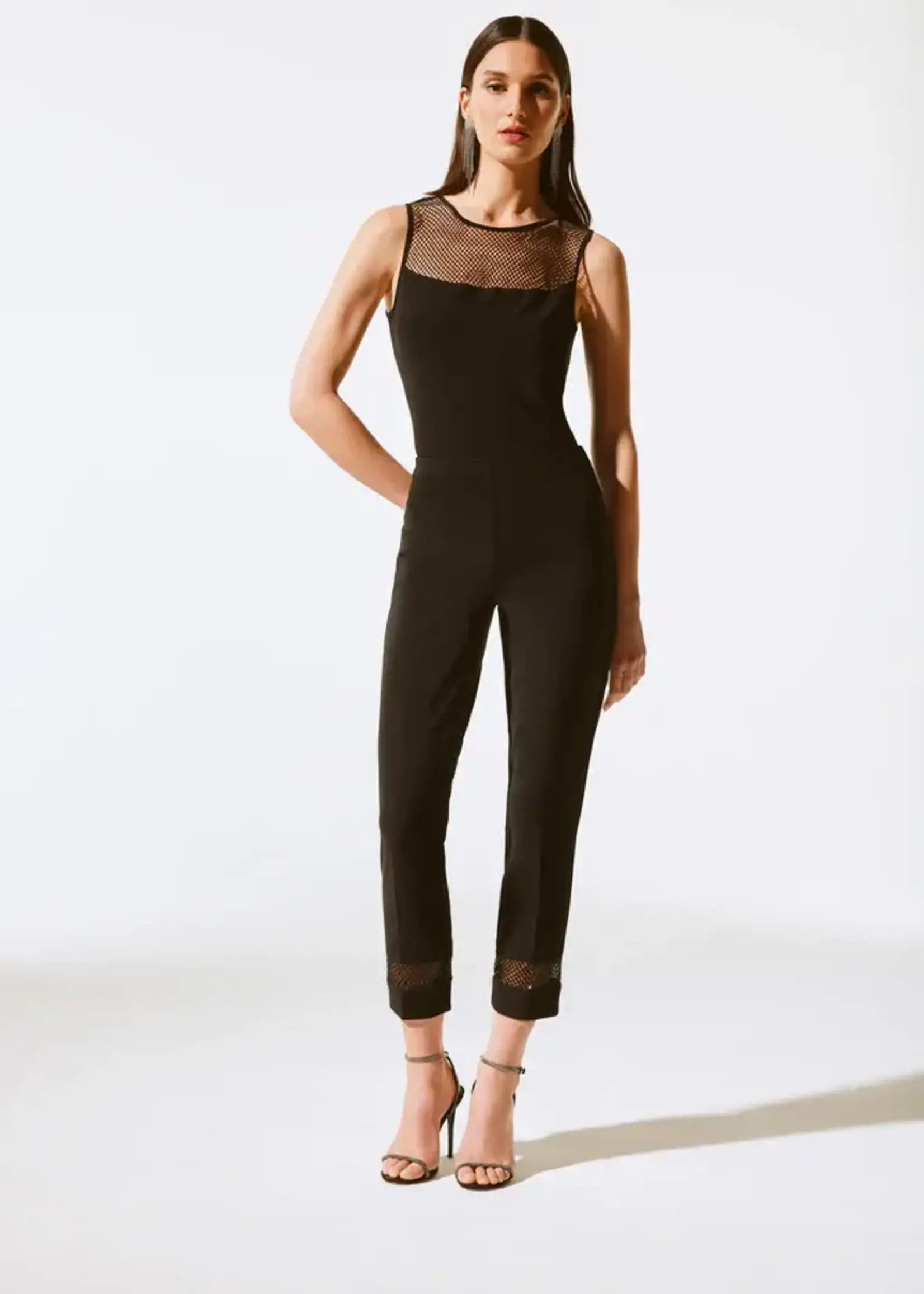 Joseph Ribkoff Mesh rhinestone sleeveless top