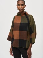 Joseph Ribkoff Checked jacquard knit top