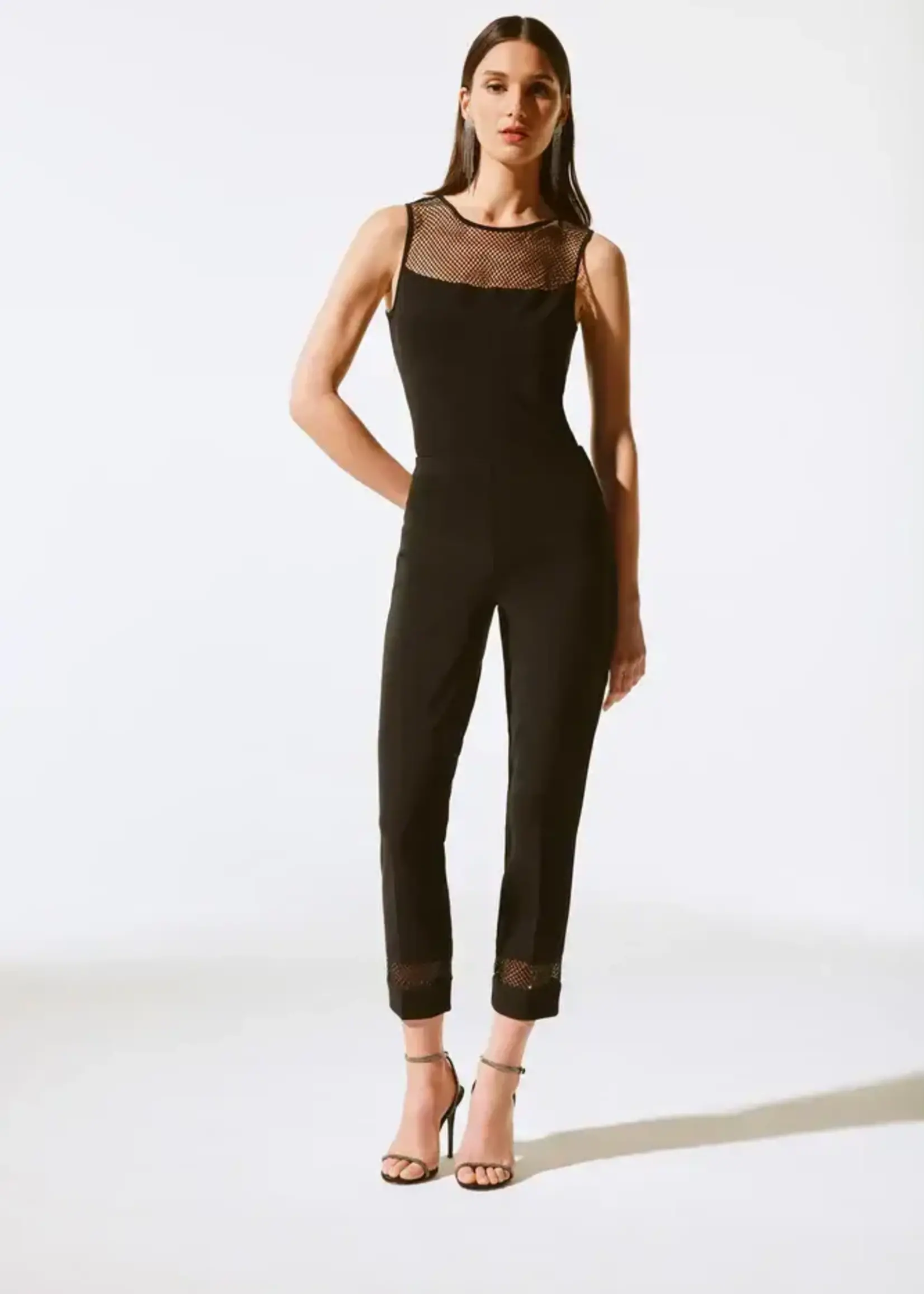 Joseph Ribkoff Mesh rhinestone sleeveless top