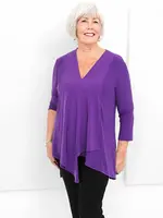 Joseph Ribkoff Asymmetrical v-neck tunic top