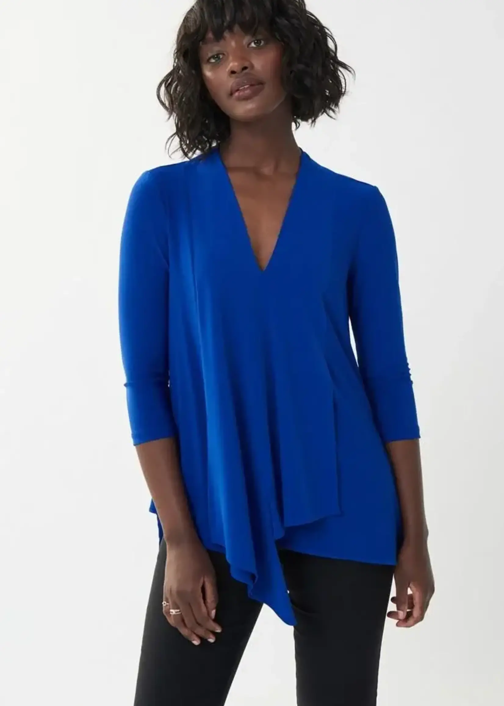 Joseph Ribkoff Asymmetrical v-neck tunic top