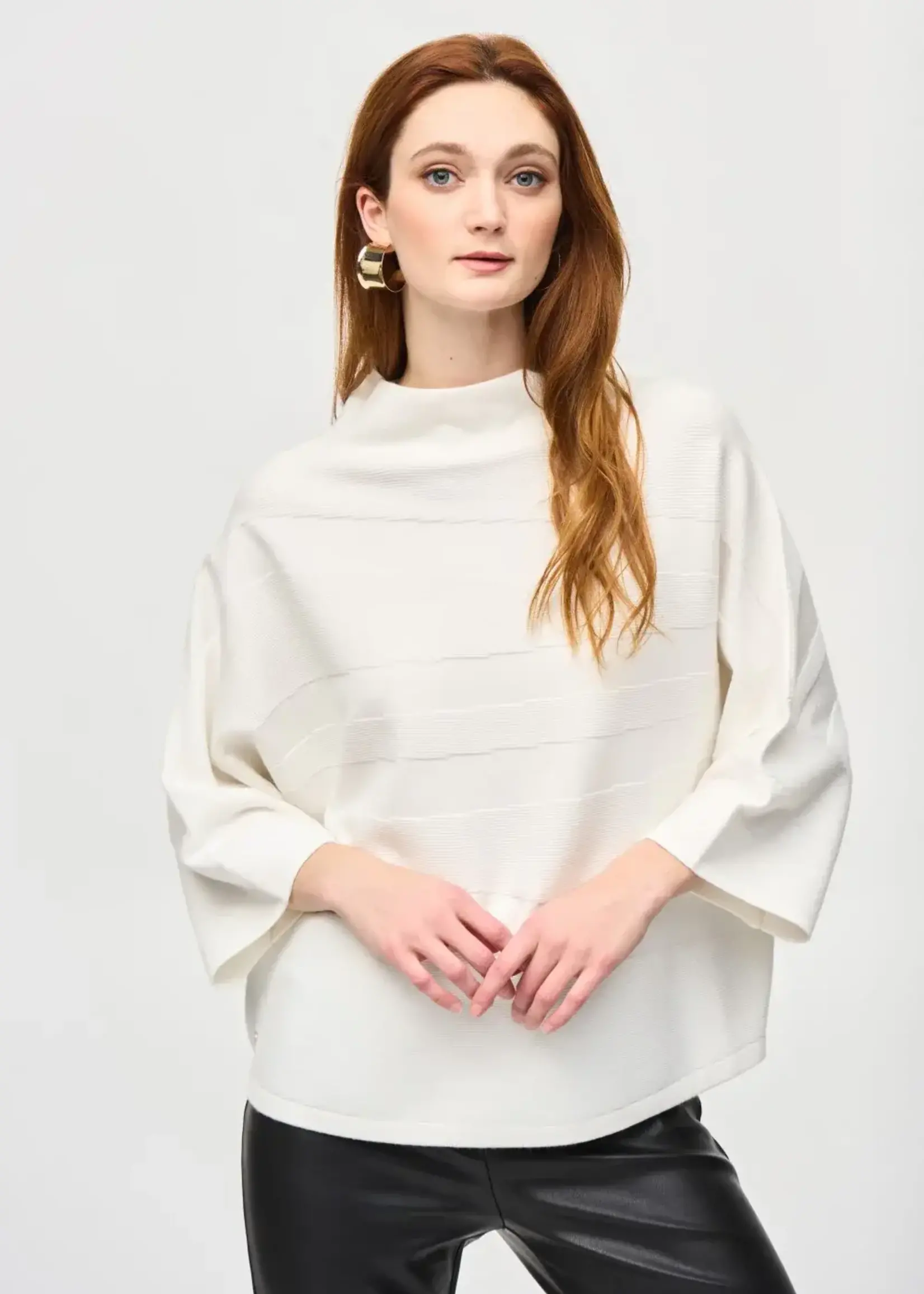 Joseph Ribkoff Mock neck dolman boxy top