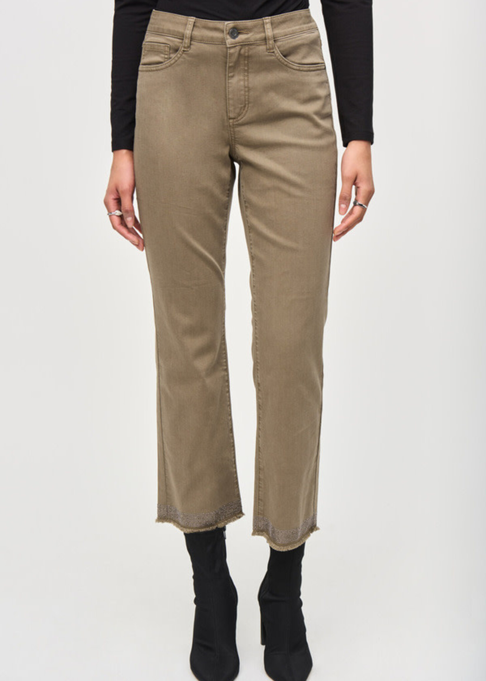Joseph Ribkoff Denim straight frayed hem jean