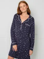 Latte Love Notch collar night shirt