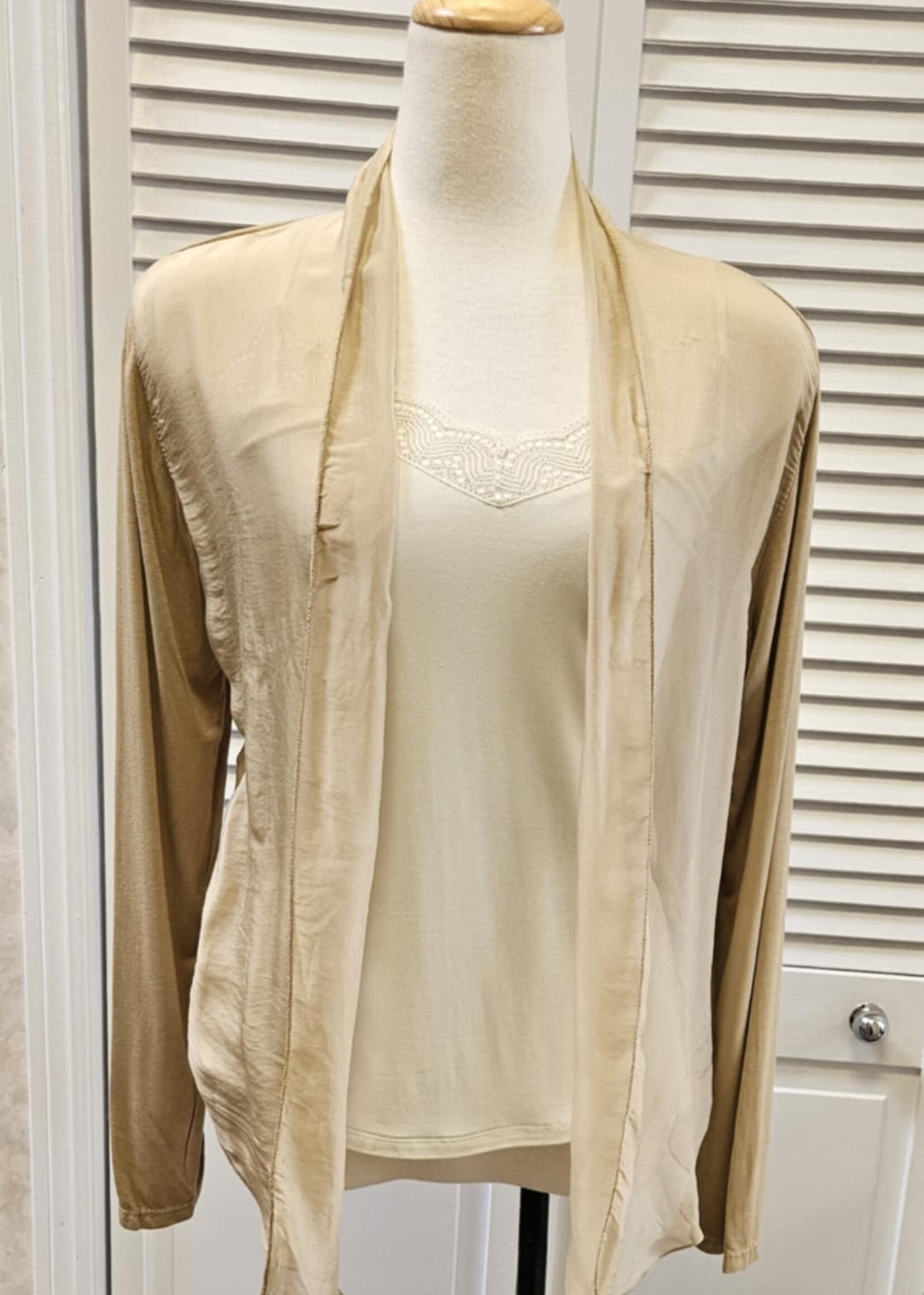 Angela Mara Silk/ linen mix open cover-up