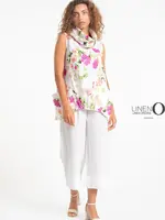 Linen Luv Cowl Floral Tunic Top