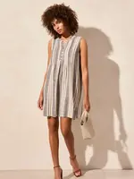 Tribal Yarn Dye Stripe Pintucked Dress