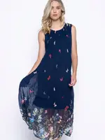 Picadilly Pleated Floral Maxi Dress