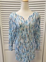 French Dressing Jeans Stained glass print henley top