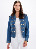 Frank Lyman Military gold button denim jacket
