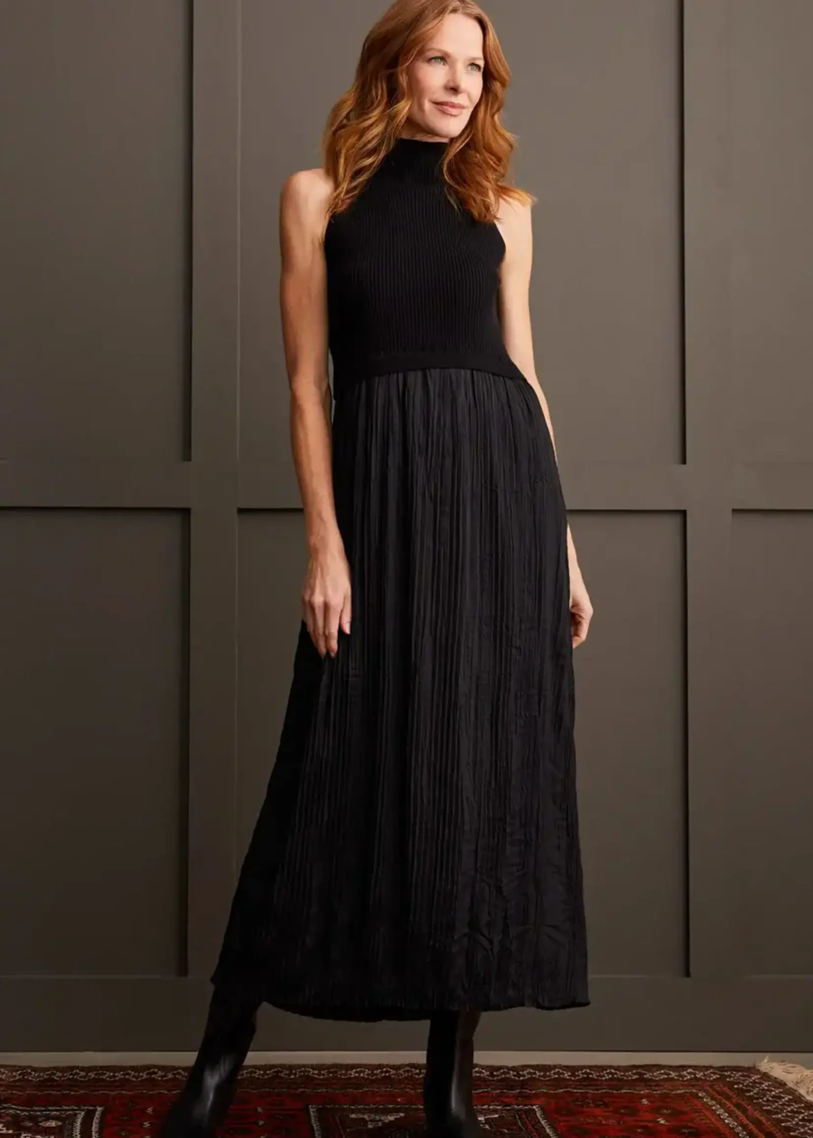 Tribal Sleeveless twofer maxi dress