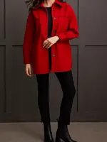 Tribal Button sweater coat w/ stitch detail