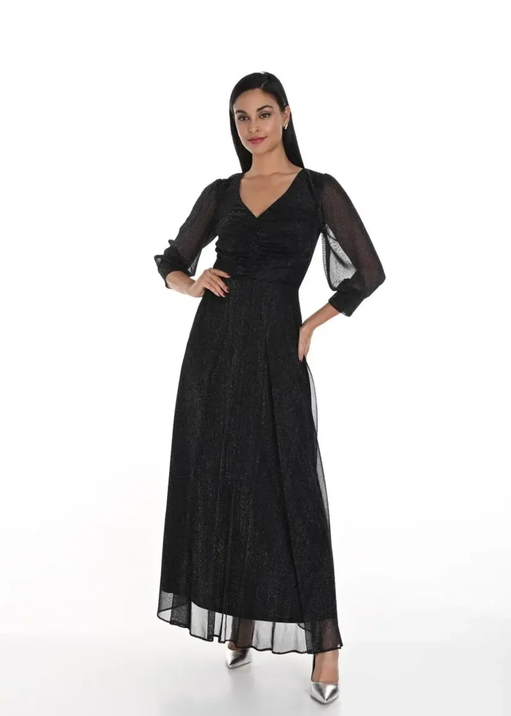 Frank Lyman Metalic shimmer v-neck dress