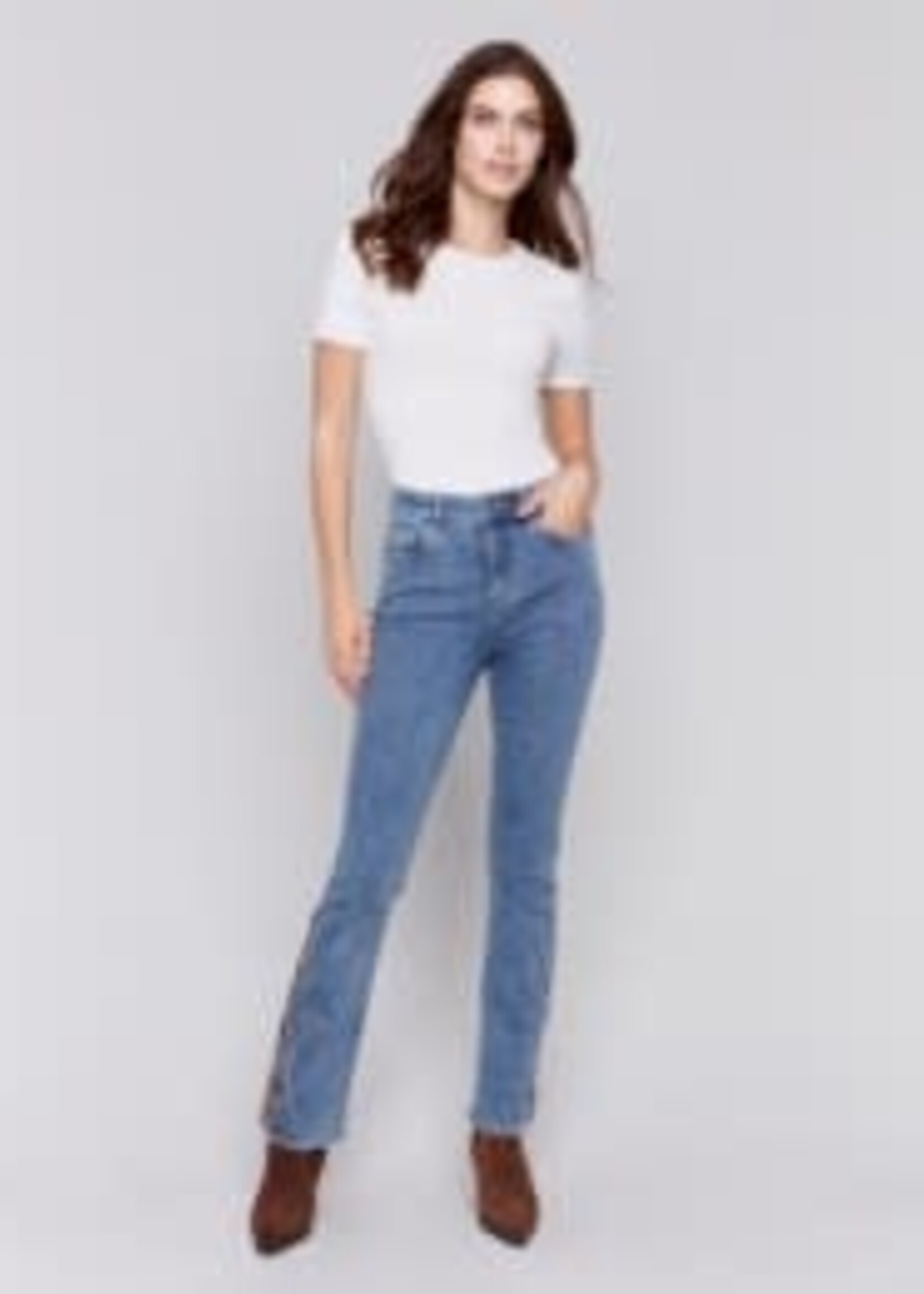 Charlie B Embroidered boot cut jeans