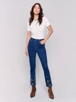 Charlie B Slim fit beaded hem jean