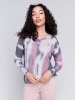 Charlie B Drop shoulder printed top
