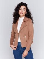 Charlie B Vintage faux leather moto jkt