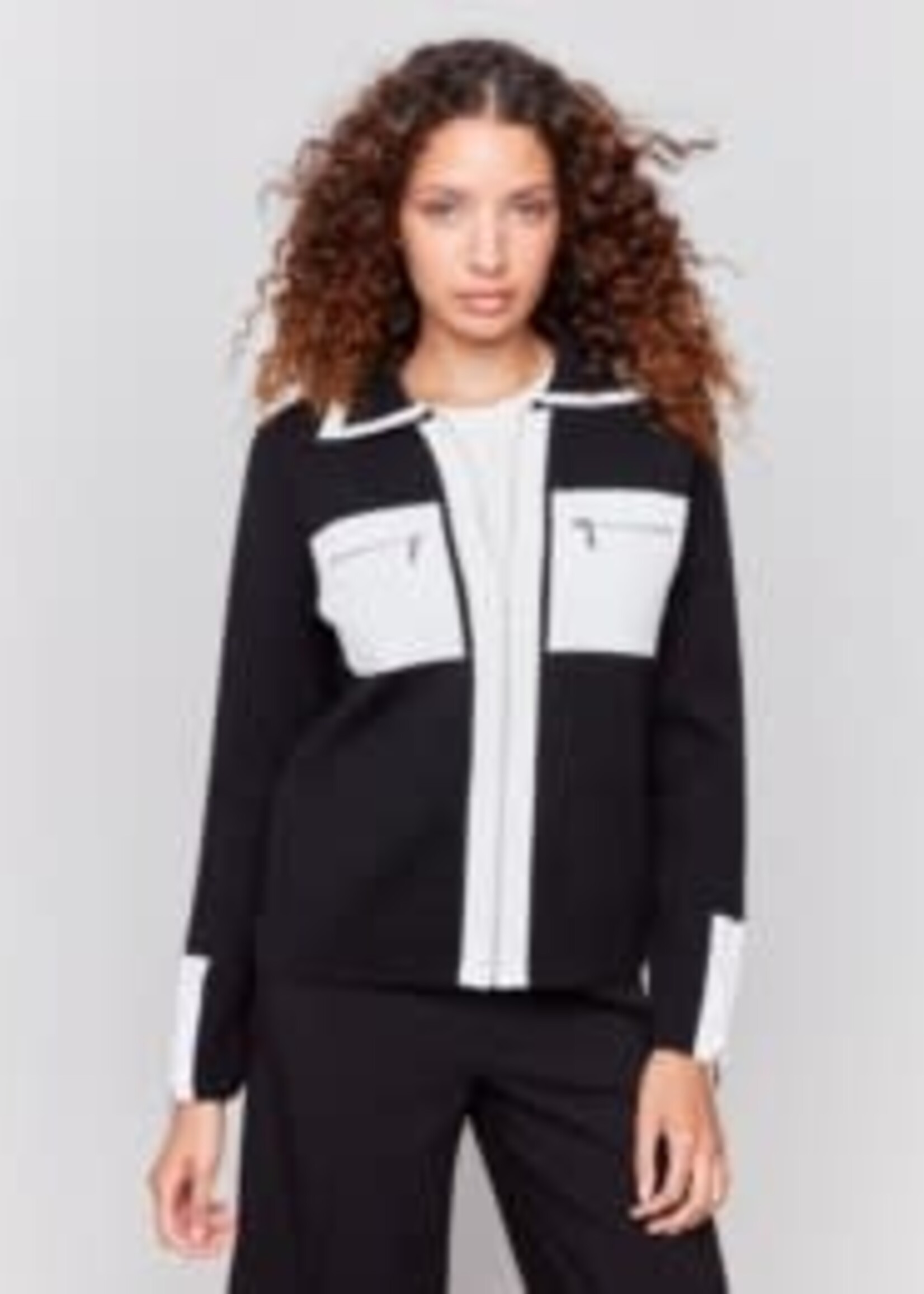 Charlie B Short Gutsy knit jkt
