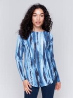 Charlie B Printed round hem sweater