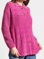 Tribal Button up patch work cardi