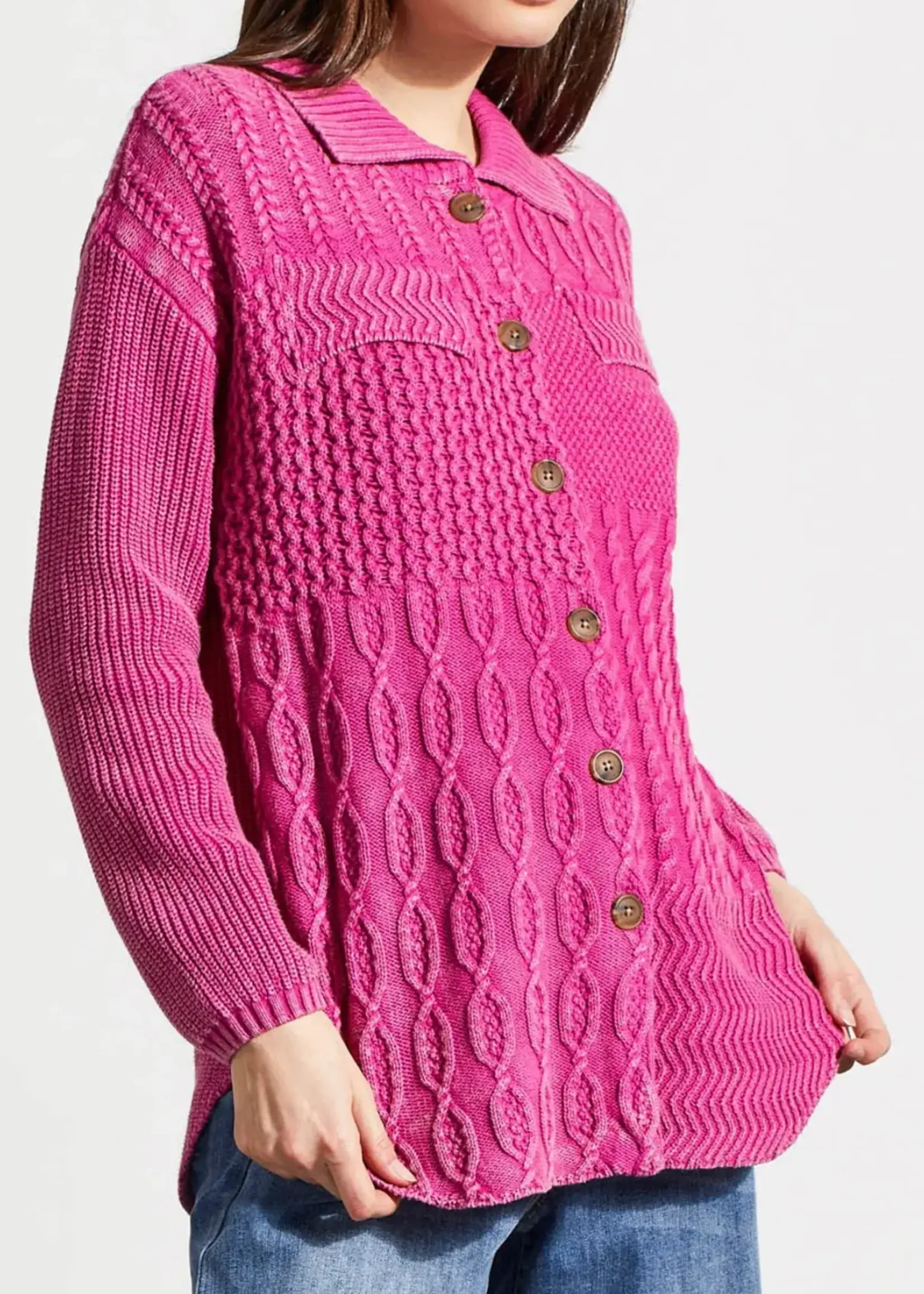 Tribal Button up patch work cardi