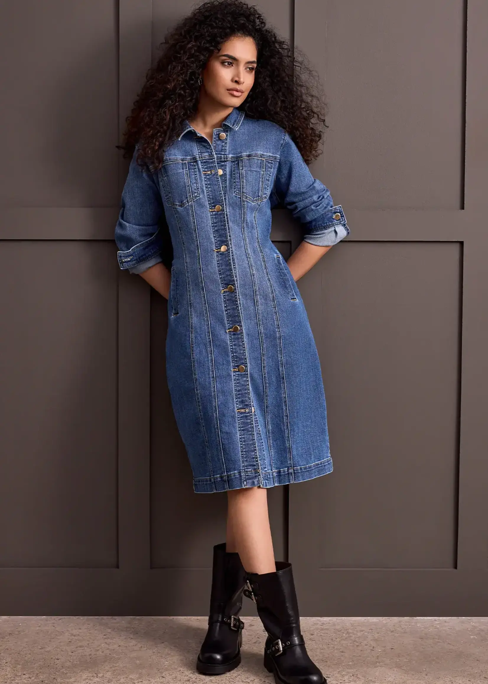 Tribal Denim hour glass dress